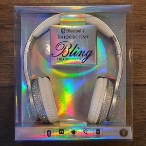 NIB - Bling Bluetooth Headphones Iridescent